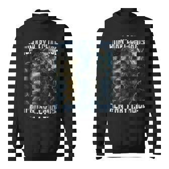 Human By Chance Alpha By Choice Alpha Wolves Wolf Meme Sweatshirt Unisex | Mazezy