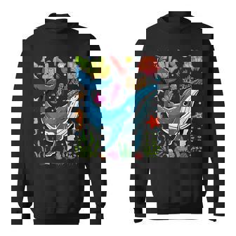 Humpback Whale Marine Biology Animal Sea Ocean Blue Sweatshirt Unisex | Mazezy