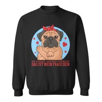 Hundebesitzerin Mops Sweatshirt - Seseable