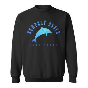 Huntington Beach California CA Vintage Dolphin Vacation Sweatshirt Unisex | Mazezy