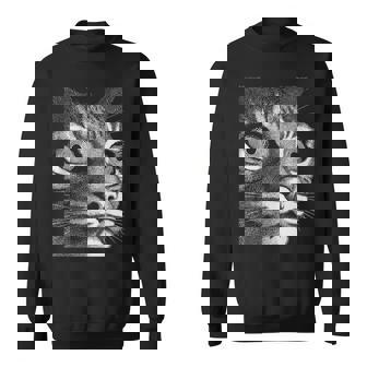 Hypnotic Cats Weird Eyes Horror Weirdcore Spooky Halloween Tank Top Sweatshirt Unisex | Mazezy