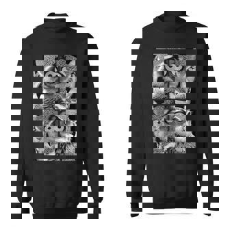 Hypnotic Owls Weird Eyes Horror Weirdcore Spooky Halloween Tank Top Sweatshirt Unisex | Mazezy