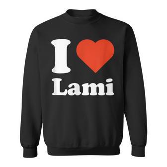 Ich Liebe Lami Rotes Herz Geschenkidee Sweatshirt - Geschenkecke