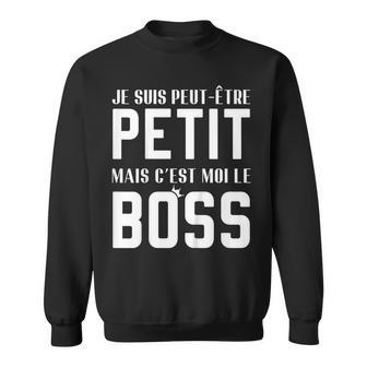 Idée Cadeau Chef Drôle Jeuis Petit Mais C'est Moi Le Boss Sweater e - Cadeauxyz