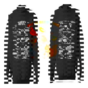 How To Identify Birds Squirrel Birdwatcher Birder Zookeeper Sweatshirt | Seseable FR