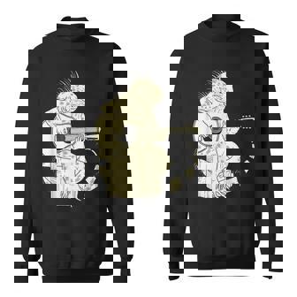 Iguana Playing Guitar Reptile Music Band Guitarist Sweatshirt Unisex | Mazezy