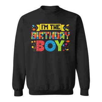 I'm The Birthday Boy Master Builder Building Bricks Blocks Sweatshirt - Thegiftio