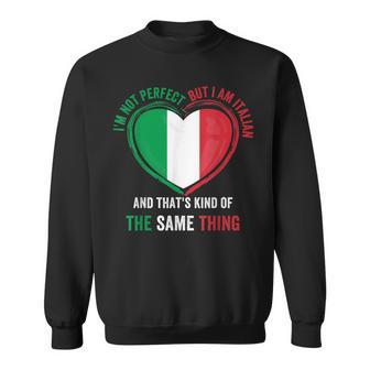 I'm Not Perfect But I Am Italian Pride Italiano Italia Bandera Camisa de entrenamiento - Regaloses