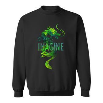 Imagine Fantasy Dragon Tatouage Manche Longue Sweater e - Cadeauxyz