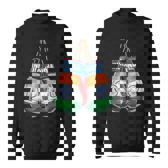 India Flag Boxing Gloves Boxer Indian Patriotism Sweatshirt Unisex | Mazezy