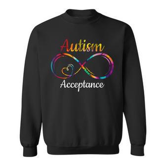 Infinity Autism Tie Dye Autism Awareness Month Sweatshirt - Thegiftio UK