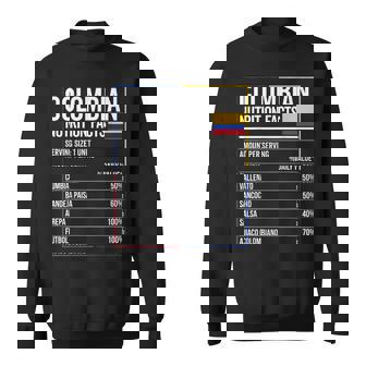 Información Nutricional Colombiana Comida Comida Colombia Camisa de entrenamiento - Regaloses