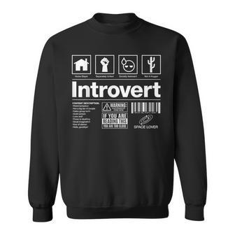 Introvert Label Signs Sweatshirt - Thegiftio UK