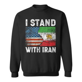 Iranian Flag I Stand With Iran Lion And Sun Flag Miga Sweatshirt - Thegiftio UK