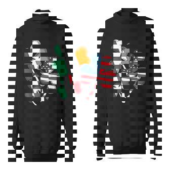 Irish Italian American Flag Ireland Italy St Patrick's Day Sweatshirt Unisex | Mazezy