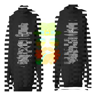 Irish Leprechaun Face Retro Sunglasses Vintage Cool Tank Top Sweatshirt Unisex | Mazezy