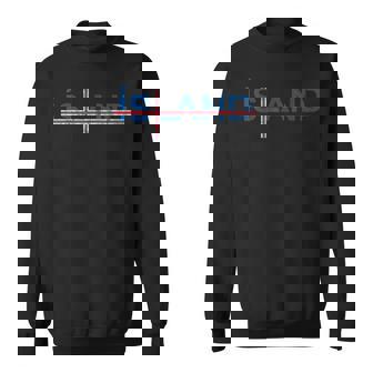 Island Icelandic Flag Nordic Cross Travel Vacation Iceland Sweatshirt Unisex | Mazezy