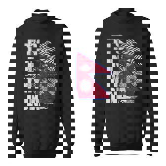 It's In My Dna ネパール ネパール国旗 指紋 スウェットシャツ - Kawaiitshirt
