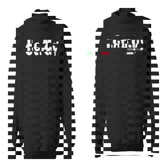 Italian I Got A Guy -Adults Italian Classic Black Small Crew Neck Short Sleeve Sweatshirt | Mazezy