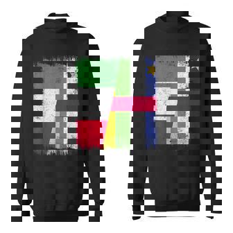 Italy Central African Republic Half Flag Italian CAR Roots Sweatshirt Unisex | Mazezy