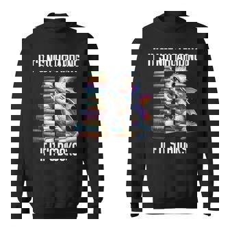 It's Not Hoarding If It's Books Dragon Reading Book Sweatshirt | Mazezy