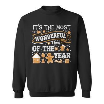 It's The Most Wonderful Time Of Year Christmas Gingerbread Sweatshirt - Thegiftio UK