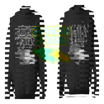 Jamaica Strong Shirt Watercolor Style Country Map Sweatshirt Unisex | Mazezy