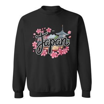Japan Sakura Travel Cherry Blossom Japanese Temple Sweatshirt - Thegiftio UK