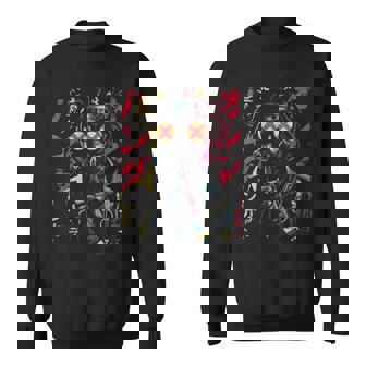 Japanese Streetwear Afro Cyberpunk Y2k Techwear Manga Anime Sweatshirt - Monsterry