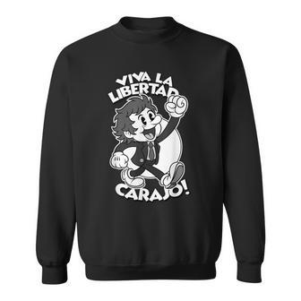 Javier Milei Libertario Libertario Cita Retro Dibujos Animados Camisa de entrenamiento - Regaloses