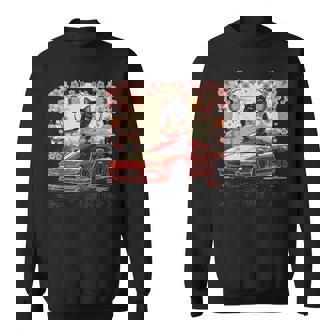 JDM Sports Car Anime Cat Sweatshirt Unisex | Mazezy