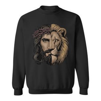 Jésus Chemise D'inspiration Chrétienne Jésus Lion De Juda Sweater e - Cadeauxyz