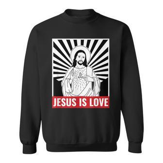 Jesus Ist Liebe Sweatshirt - Seseable