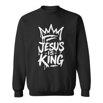 Jesus Is King Crown Inspired By Faith Sweatshirt - Thegiftio UK