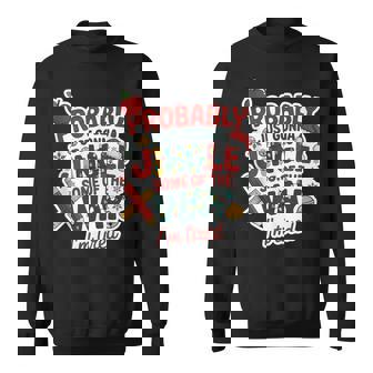 Jingle Some Of The Way Christmas Teacher Humor School Crew Tank Top Sweatshirt Unisex | Mazezy