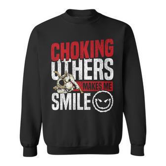 Jiu Jitsu Vintage Choking Others Makes Me Smile Sweatshirt Unisex | Mazezy