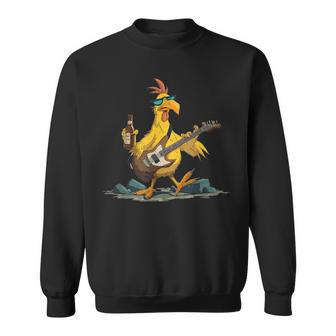 Jolie Bouteille Poulet Avec Guitare Électrique Pour Coq Sweater e - Cadeauxyz