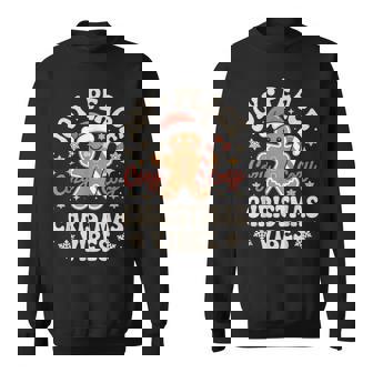 Joy Peace Cozy Christmas Vibes Gingerbread Family Holiday Sweatshirt | Mazezy