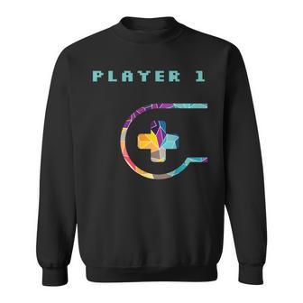 Jugador 1 Jugador 2 A Juego Pareja Gamer Gaming Camisa de entrenamiento - Regaloses