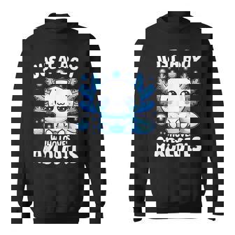 Just a Boy Who Loves Axolotls Sweatshirt Unisex | Mazezy