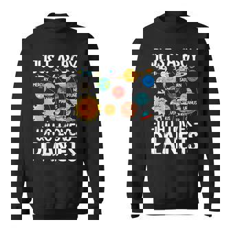 Just A Boy Who Loves Planets Solar Star System Science Space Sweatshirt - Thegiftio
