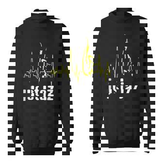 Just Jazz Cool Saxophone Heartbeat Music Tank Top Sweatshirt Unisex | Mazezy