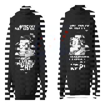 K-Pop No Puedo Oírte Estoy Escuchando K-Pop Kpop Kawaii Camisa de entrenamiento - Regaloses