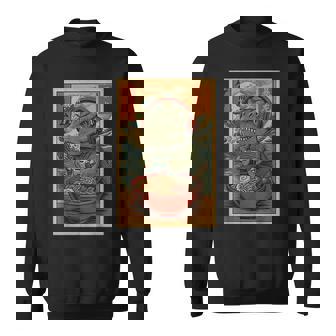 Kawaii Anime Gamer T-Rex Ramen Retro Japanese Gaming Sweatshirt - Monsterry