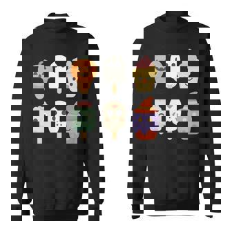 Kawaii Anime Halloween Sweet Monster Ice Cream Pops Candy Sweatshirt Unisex | Mazezy