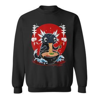 Kawaii Axolotl Comer Ramen Arte Japonés Anime Niños Adolescentes Camisa de entrenamiento - Regaloses