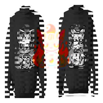 Kawaii Fieryphinx Gato Bebiendo Café Café Arte Gatos Amante Camisa de entrenamiento - Regaloses