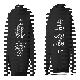 Keep Calm And Carry On ヴィンテージポスタープリント レトロ スウェットシャツ - Kawaiitshirt
