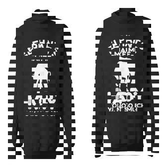 Kids Elephants Make Me Happy Safari Tank Top Sweatshirt Unisex | Mazezy