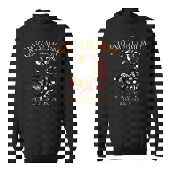 King Salmon Alaska Fishing Since 1959 Retro Orange Letters Sweatshirt Unisex | Mazezy